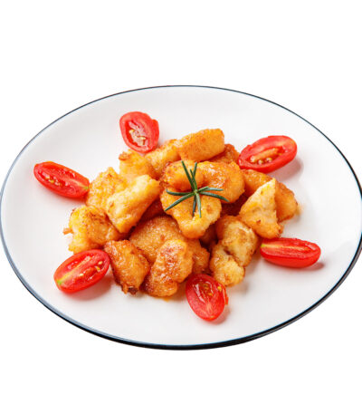 紅杉宅料理｜紅杉食品｜料理包/冷凍食品/團購/批發商/食品工廠/客製化料理包/調理包_酥脆菲力魚塊佐糖醋-橙汁醬